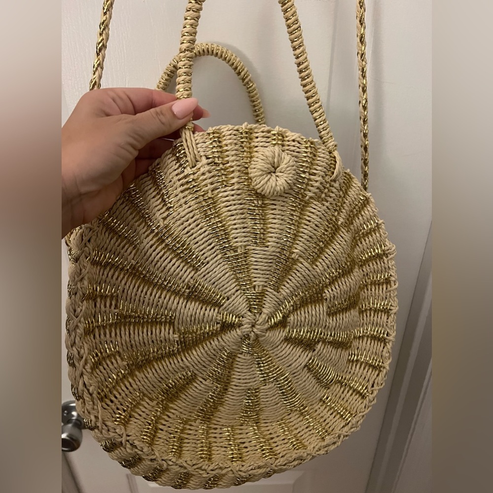 Mudpie Gold/Raffia Bag